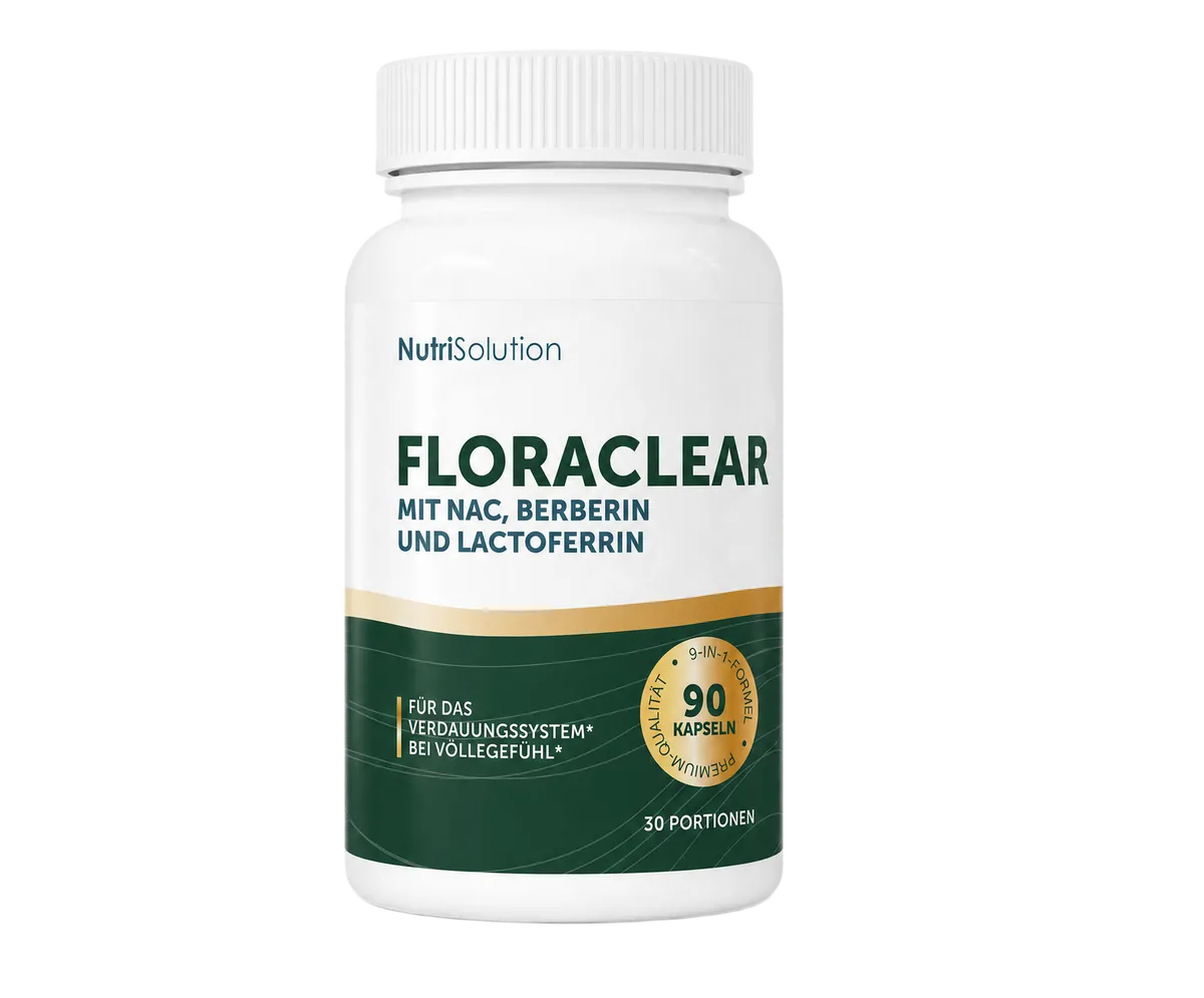 FloraClear Dose mit 90 Kapseln, mit NAC, Berberin und Lactoferrin